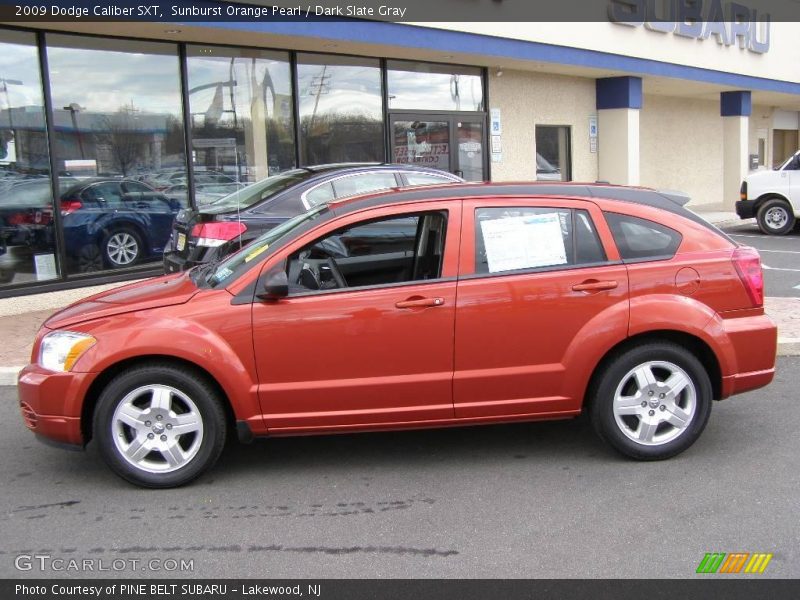 Sunburst Orange Pearl / Dark Slate Gray 2009 Dodge Caliber SXT