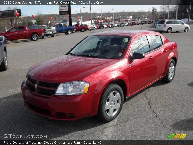 Inferno Red Crystal Pearl / Dark Slate Gray 2010 Dodge Avenger SXT
