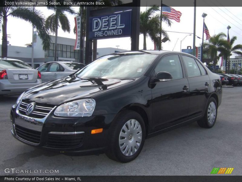 Black / Anthracite Black 2008 Volkswagen Jetta S Sedan
