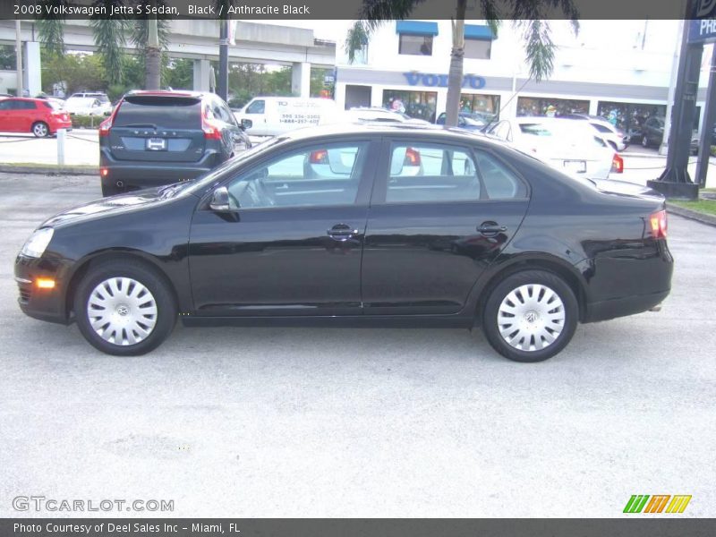 Black / Anthracite Black 2008 Volkswagen Jetta S Sedan