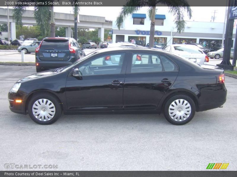 Black / Anthracite Black 2008 Volkswagen Jetta S Sedan