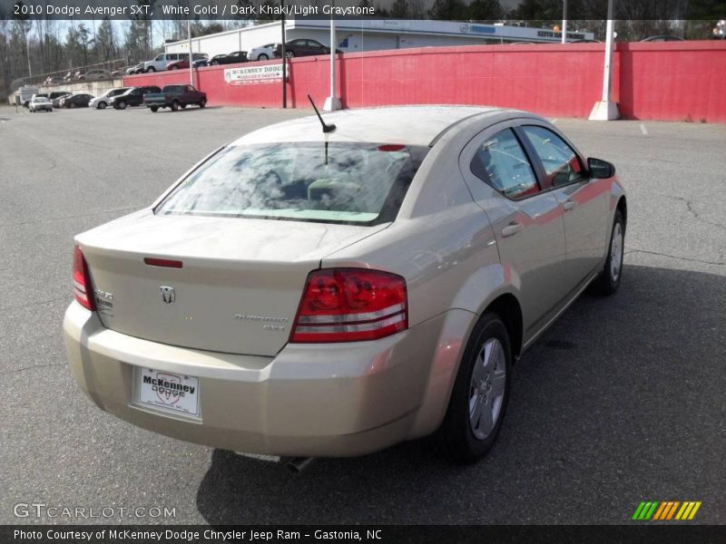 White Gold / Dark Khaki/Light Graystone 2010 Dodge Avenger SXT