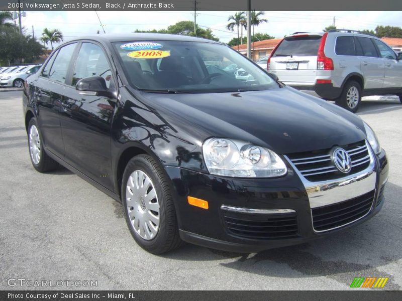 Black / Anthracite Black 2008 Volkswagen Jetta S Sedan