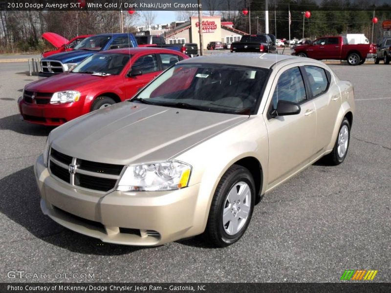 White Gold / Dark Khaki/Light Graystone 2010 Dodge Avenger SXT