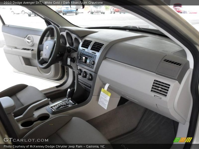 White Gold / Dark Khaki/Light Graystone 2010 Dodge Avenger SXT