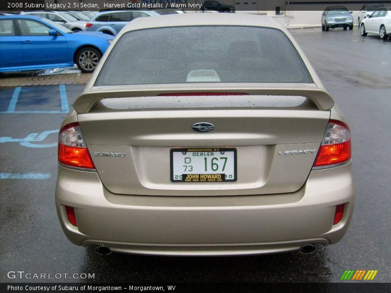 Harvest Gold Metallic / Warm Ivory 2008 Subaru Legacy 2.5i Sedan