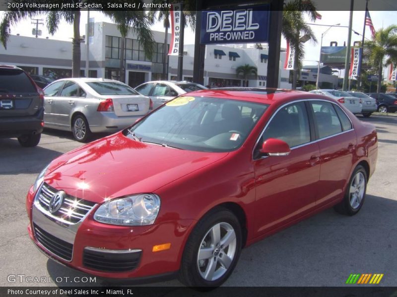 Salsa Red / Anthracite 2009 Volkswagen Jetta SE Sedan