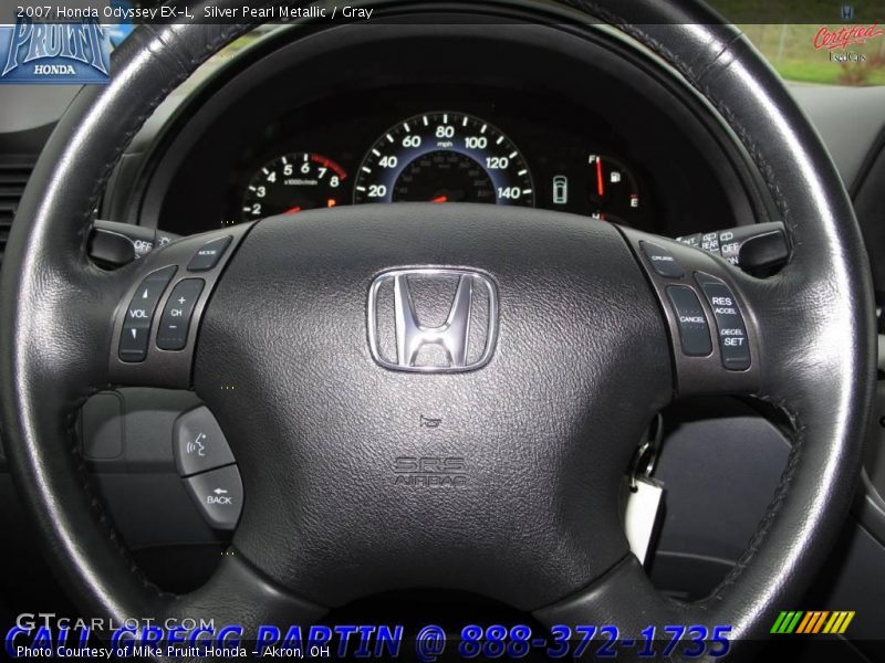 Silver Pearl Metallic / Gray 2007 Honda Odyssey EX-L