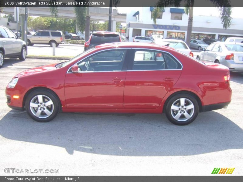 Salsa Red / Anthracite 2009 Volkswagen Jetta SE Sedan