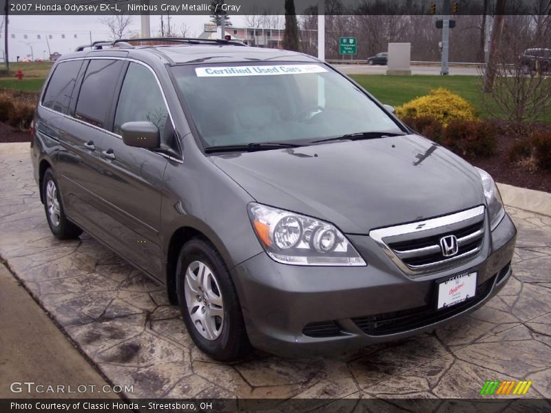 Nimbus Gray Metallic / Gray 2007 Honda Odyssey EX-L