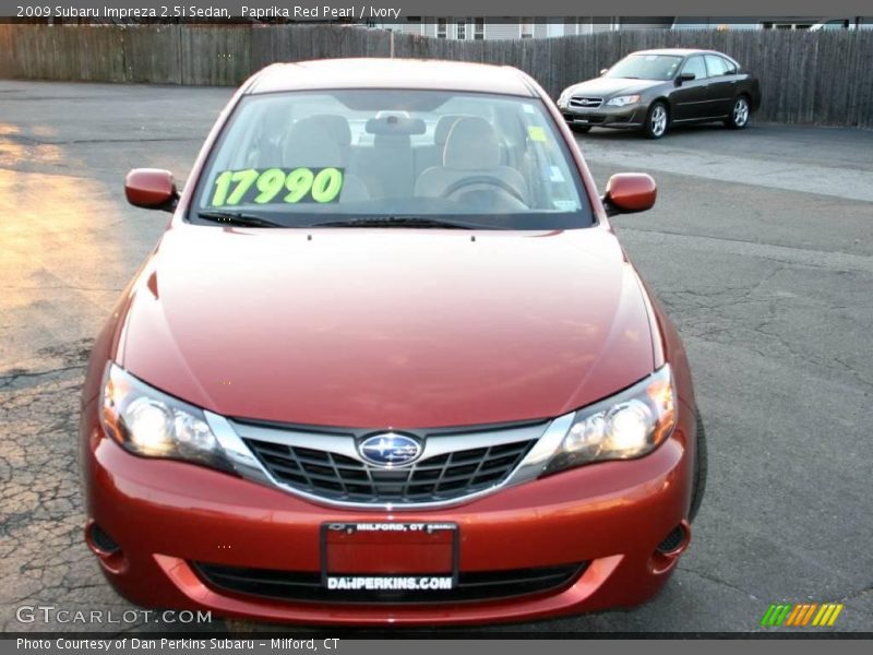 Paprika Red Pearl / Ivory 2009 Subaru Impreza 2.5i Sedan