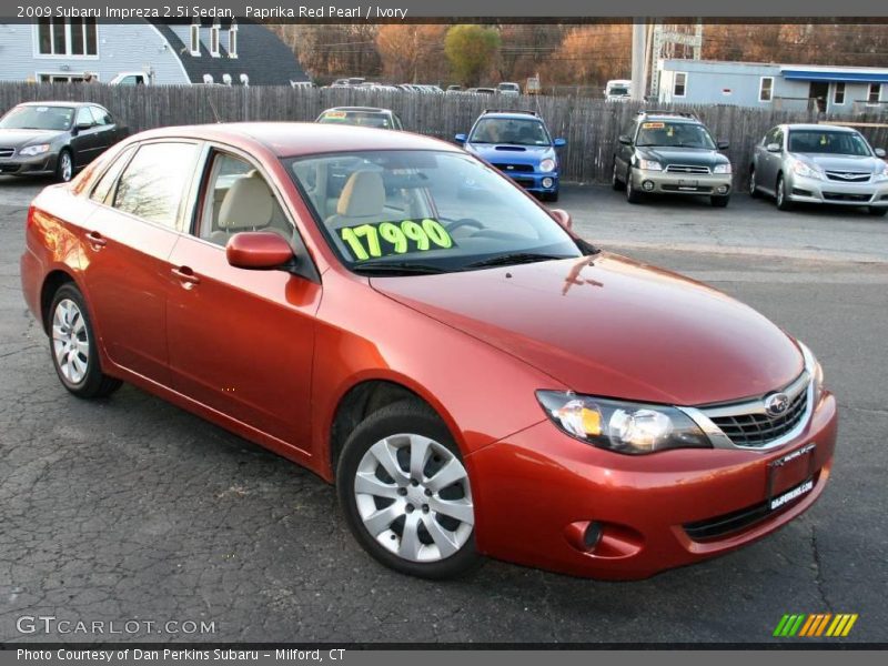 Paprika Red Pearl / Ivory 2009 Subaru Impreza 2.5i Sedan