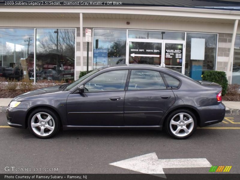 Diamond Gray Metallic / Off Black 2009 Subaru Legacy 2.5i Sedan