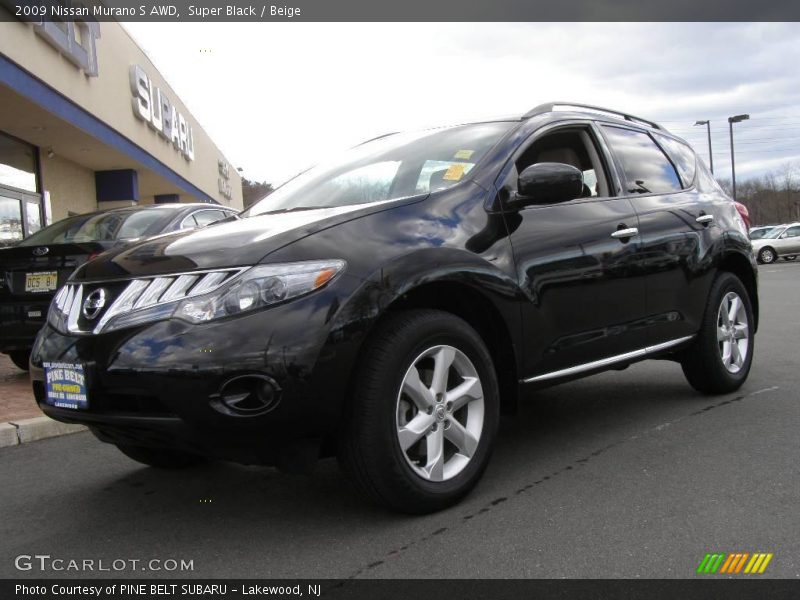 Super Black / Beige 2009 Nissan Murano S AWD