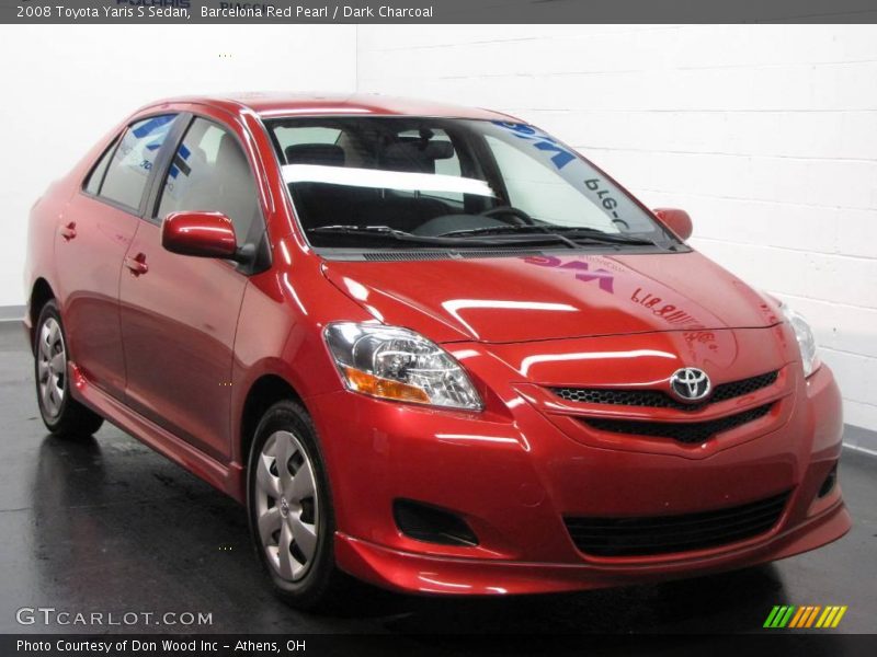 Barcelona Red Pearl / Dark Charcoal 2008 Toyota Yaris S Sedan