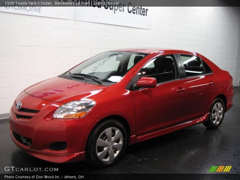 Barcelona Red Pearl / Dark Charcoal 2008 Toyota Yaris S Sedan
