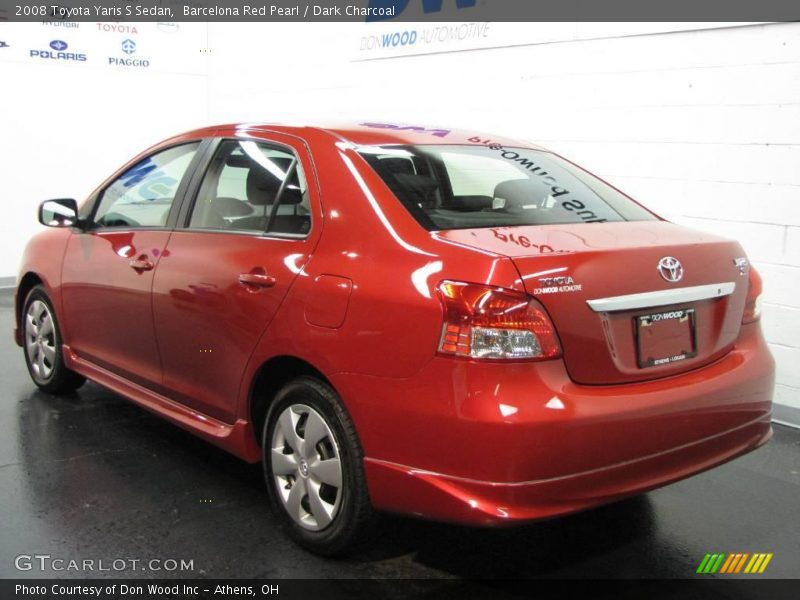 Barcelona Red Pearl / Dark Charcoal 2008 Toyota Yaris S Sedan