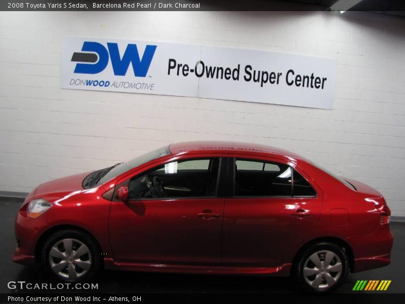 Barcelona Red Pearl / Dark Charcoal 2008 Toyota Yaris S Sedan