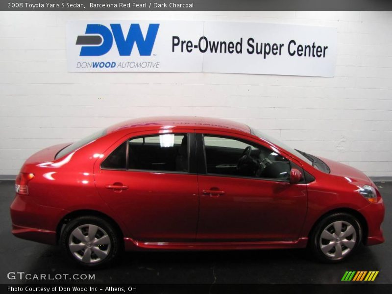 Barcelona Red Pearl / Dark Charcoal 2008 Toyota Yaris S Sedan