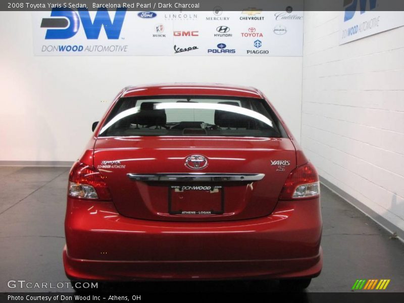 Barcelona Red Pearl / Dark Charcoal 2008 Toyota Yaris S Sedan