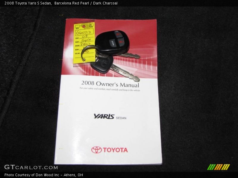 Barcelona Red Pearl / Dark Charcoal 2008 Toyota Yaris S Sedan