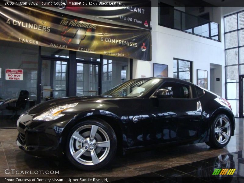 Magnetic Black / Black Leather 2009 Nissan 370Z Touring Coupe