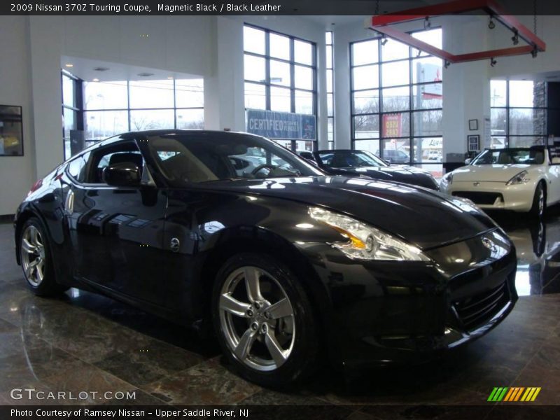 Magnetic Black / Black Leather 2009 Nissan 370Z Touring Coupe