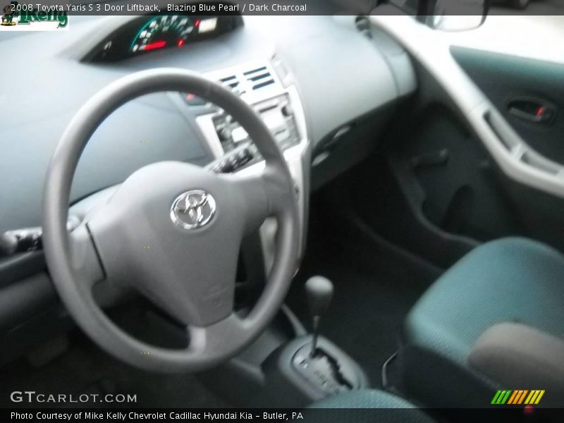 Blazing Blue Pearl / Dark Charcoal 2008 Toyota Yaris S 3 Door Liftback