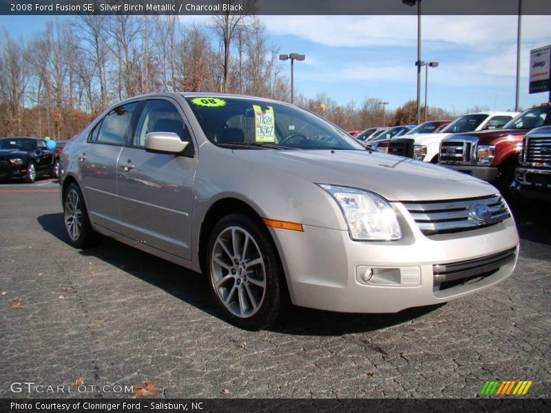 Silver Birch Metallic / Charcoal Black 2008 Ford Fusion SE