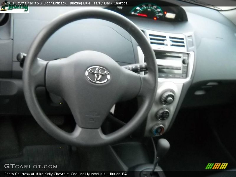 Blazing Blue Pearl / Dark Charcoal 2008 Toyota Yaris S 3 Door Liftback