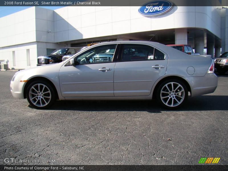 Silver Birch Metallic / Charcoal Black 2008 Ford Fusion SE