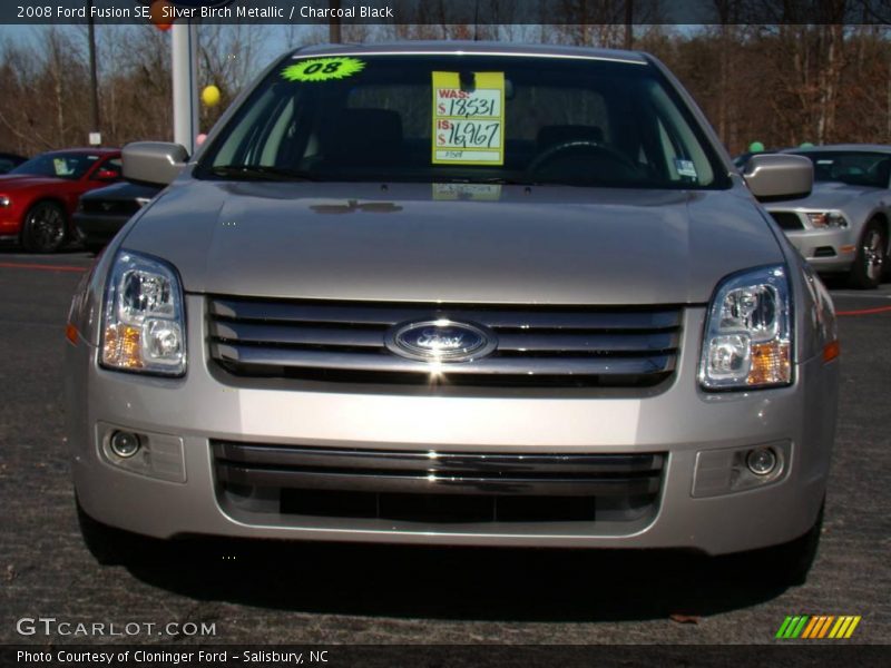 Silver Birch Metallic / Charcoal Black 2008 Ford Fusion SE