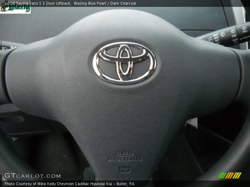 Blazing Blue Pearl / Dark Charcoal 2008 Toyota Yaris S 3 Door Liftback