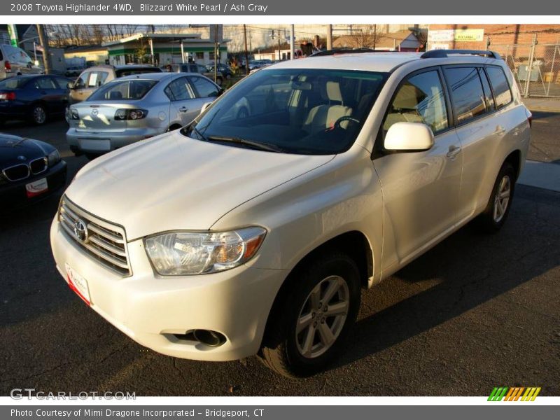 Blizzard White Pearl / Ash Gray 2008 Toyota Highlander 4WD
