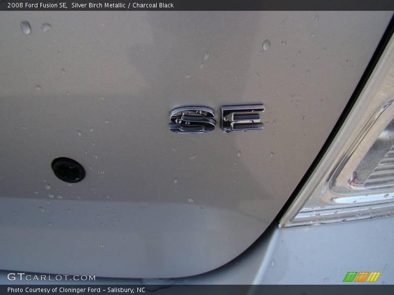 Silver Birch Metallic / Charcoal Black 2008 Ford Fusion SE