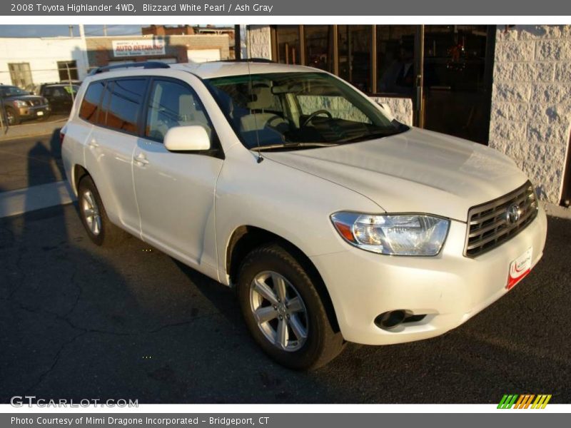 Blizzard White Pearl / Ash Gray 2008 Toyota Highlander 4WD