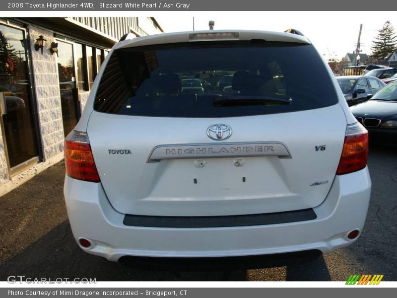 Blizzard White Pearl / Ash Gray 2008 Toyota Highlander 4WD