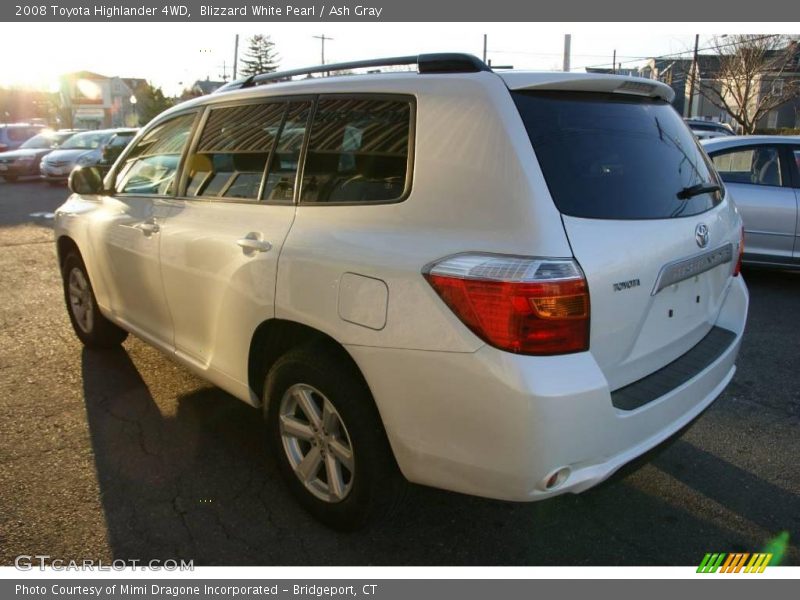 Blizzard White Pearl / Ash Gray 2008 Toyota Highlander 4WD