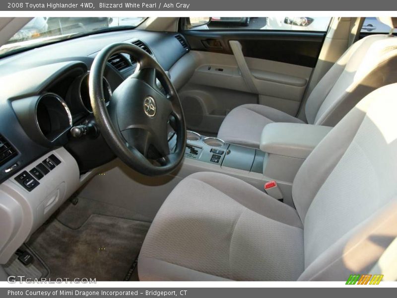 Blizzard White Pearl / Ash Gray 2008 Toyota Highlander 4WD