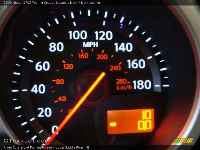 Magnetic Black / Black Leather 2009 Nissan 370Z Touring Coupe