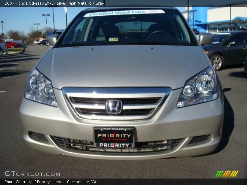 Silver Pearl Metallic / Gray 2007 Honda Odyssey EX-L