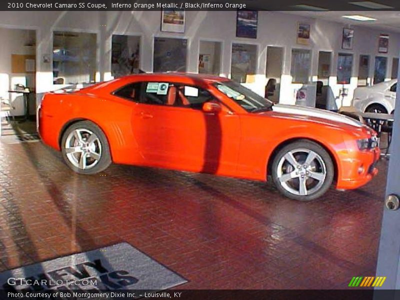 Inferno Orange Metallic / Black/Inferno Orange 2010 Chevrolet Camaro SS Coupe