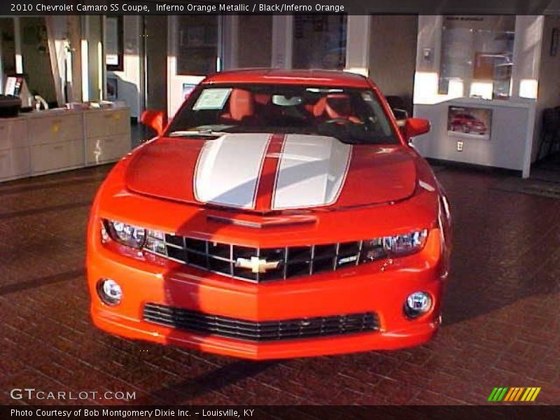Inferno Orange Metallic / Black/Inferno Orange 2010 Chevrolet Camaro SS Coupe