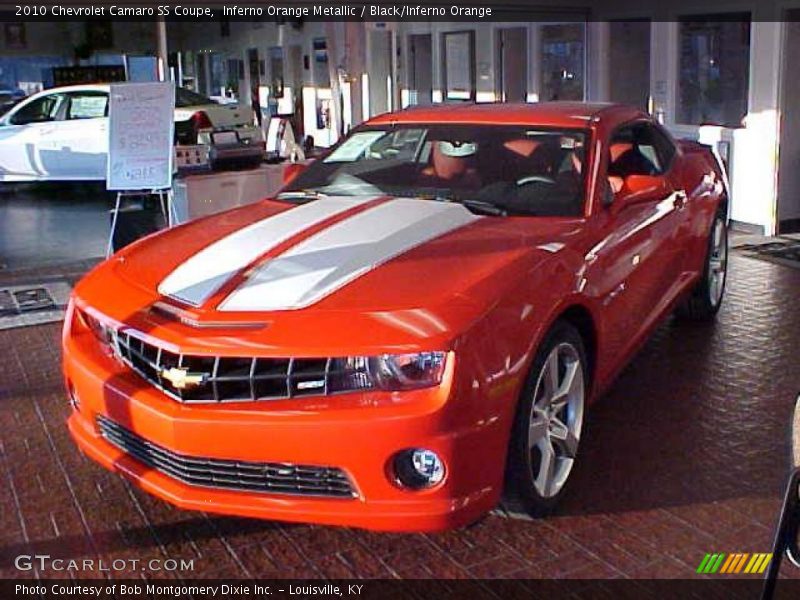 Inferno Orange Metallic / Black/Inferno Orange 2010 Chevrolet Camaro SS Coupe