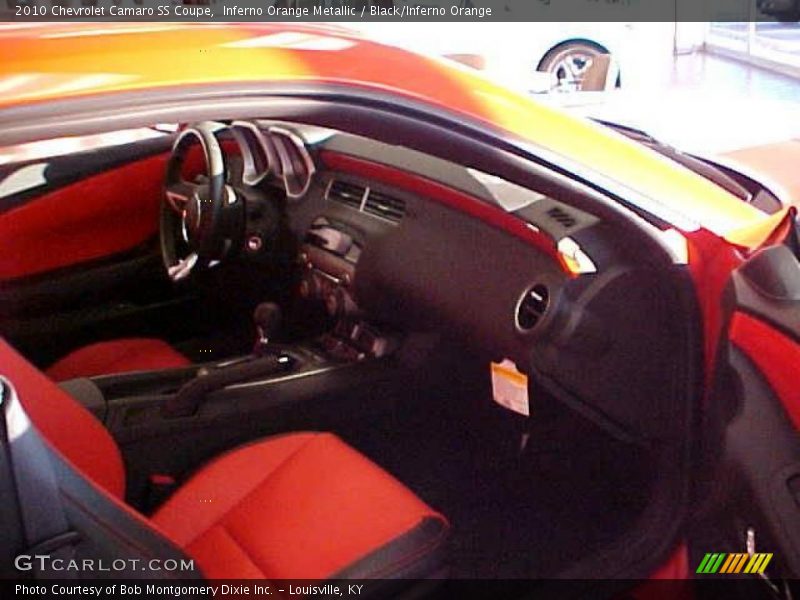 Inferno Orange Metallic / Black/Inferno Orange 2010 Chevrolet Camaro SS Coupe