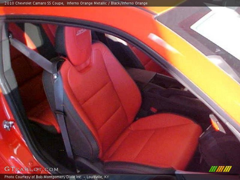 Inferno Orange Metallic / Black/Inferno Orange 2010 Chevrolet Camaro SS Coupe
