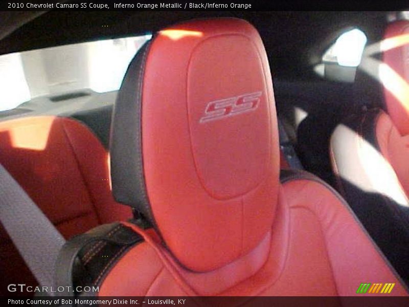 Inferno Orange Metallic / Black/Inferno Orange 2010 Chevrolet Camaro SS Coupe