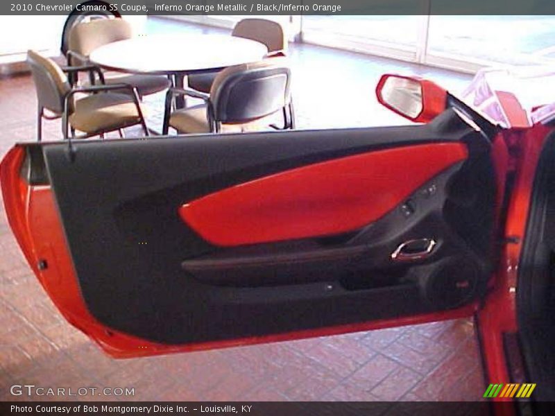 Inferno Orange Metallic / Black/Inferno Orange 2010 Chevrolet Camaro SS Coupe