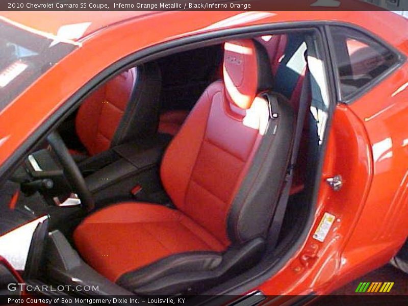 Inferno Orange Metallic / Black/Inferno Orange 2010 Chevrolet Camaro SS Coupe