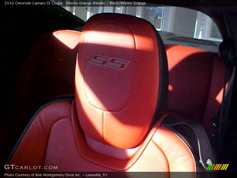 Inferno Orange Metallic / Black/Inferno Orange 2010 Chevrolet Camaro SS Coupe